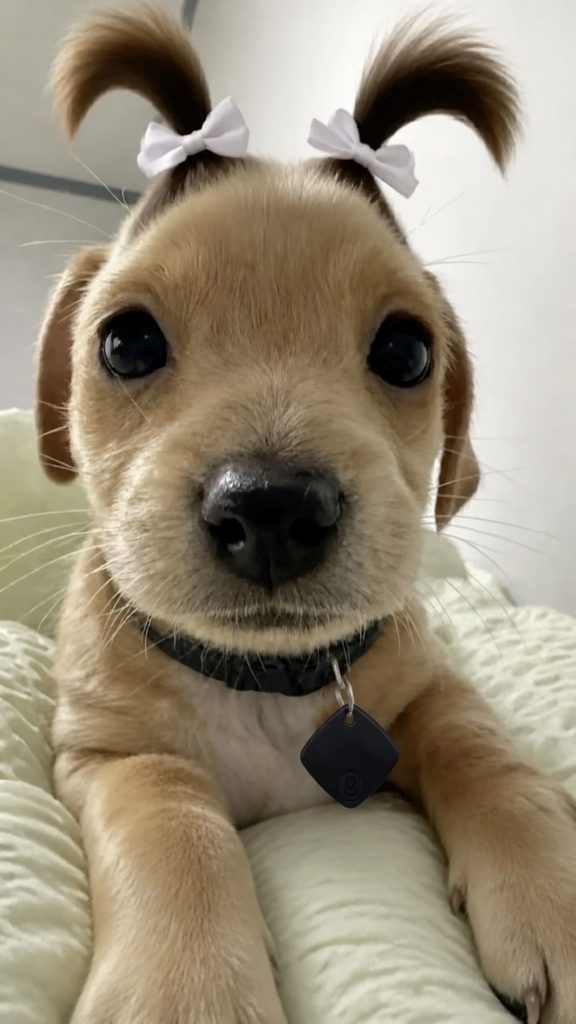 En el collar del perro