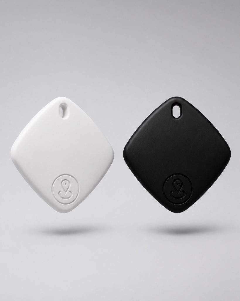 Localizador Bluetooth Alwaystag en color negro y blanco